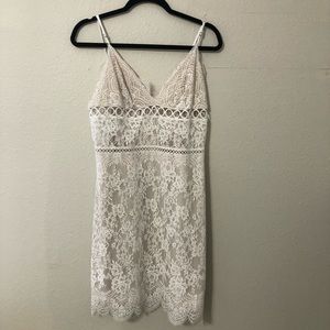 NWOT Victoria’s Secret White Lingerie Lace & Ring Slip Dress Size XL
